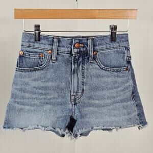 Madewell Blue Denim Cut-Off High Waist Jean Short‎ Shorts | Women's 23